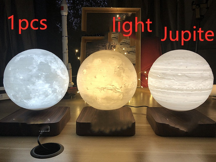 Magnetic Levitation 3D Moon Lamp – Floating Planet Night Light with Touch Control