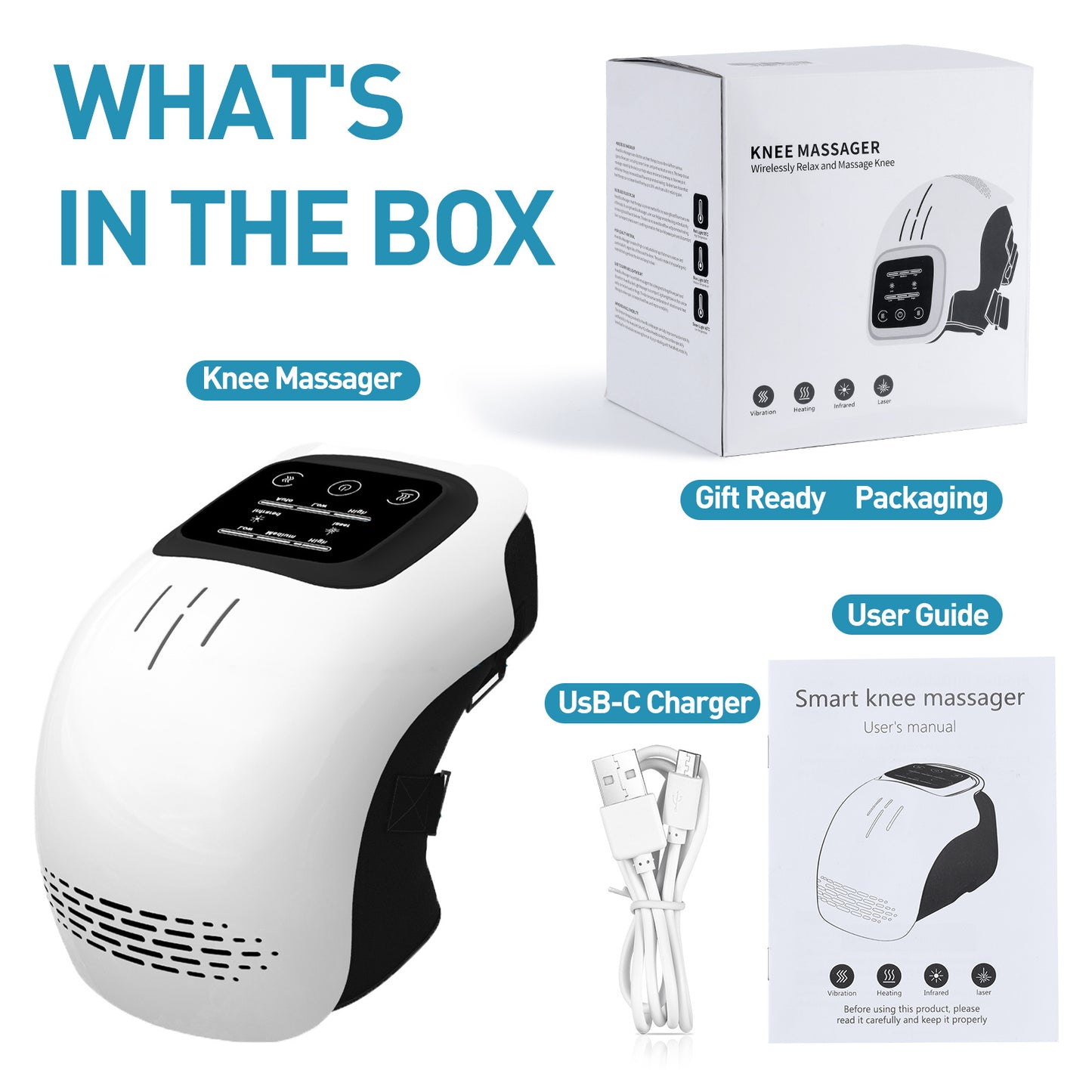 Knee Massager – Heated Vibration Therapy for Joint Pain Relief