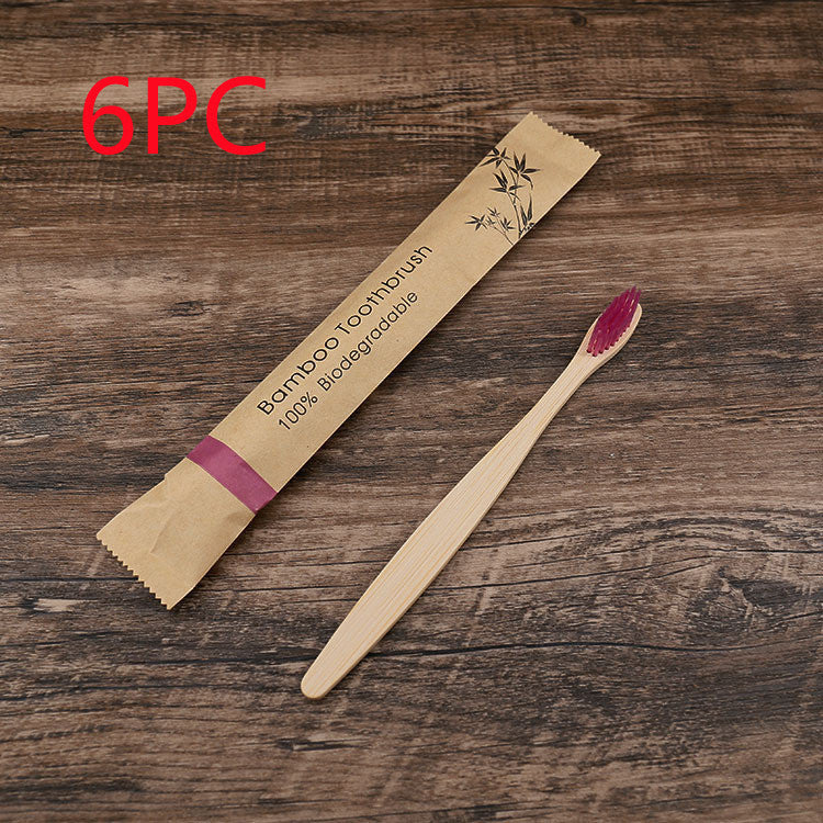 Eco-Friendly Colorful Bamboo Toothbrush Set – Soft Charcoal Bristles for Natural Oral Care