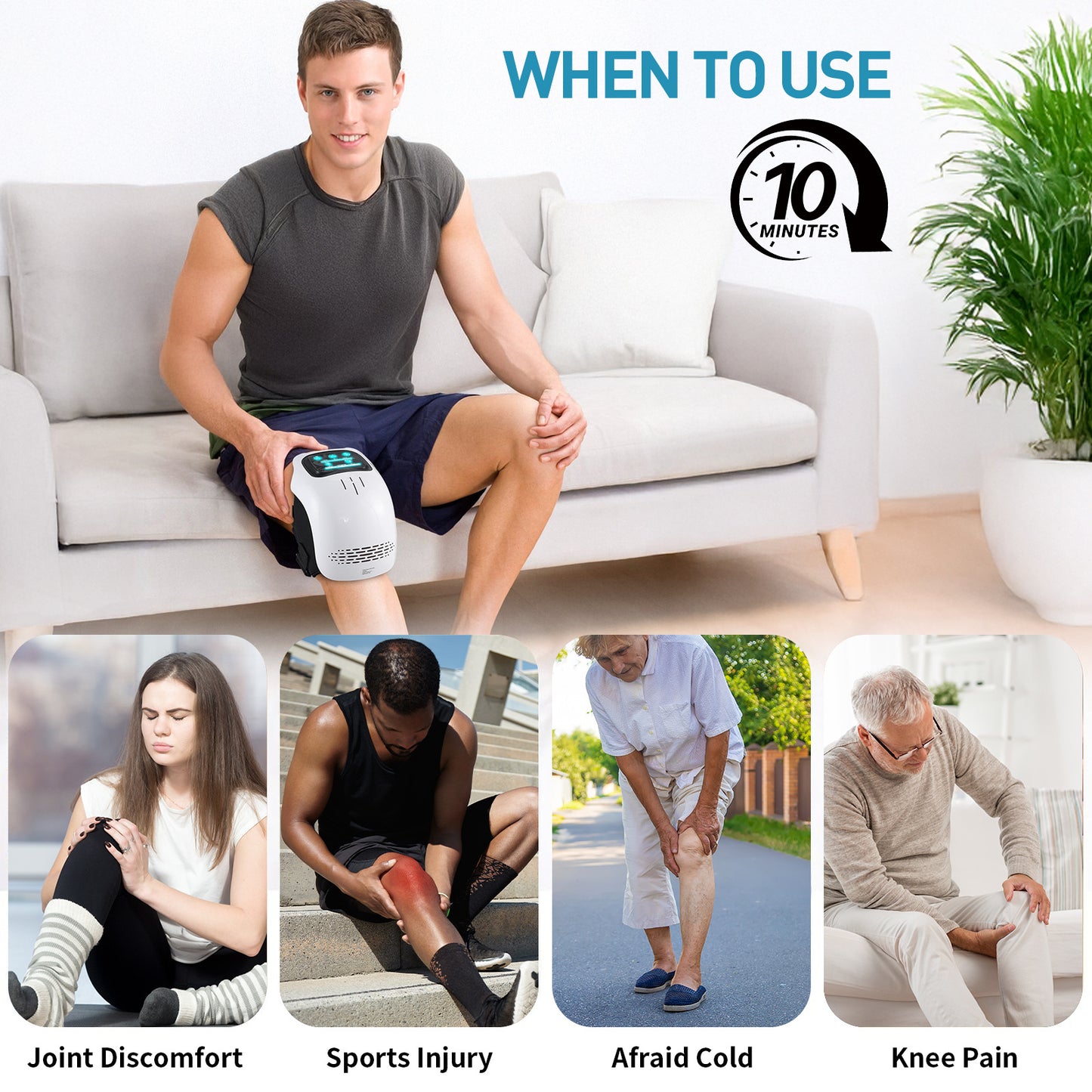 Knee Massager – Heated Vibration Therapy for Joint Pain Relief