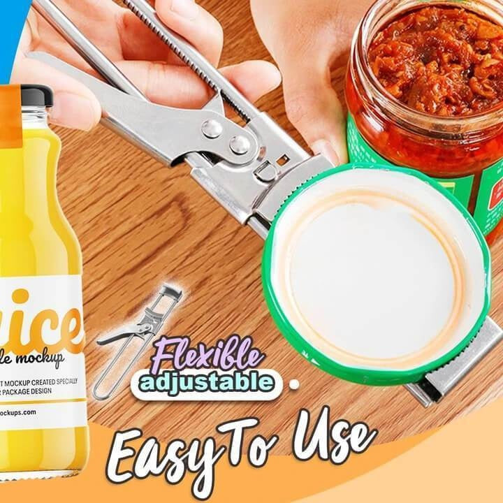 Master Opener Multifunctional Adjustable Stainless Steel Bottle Can Opener Jar Bottle Opener Lid Gripper Manual Jar Bottle Opener Kitchen Tools