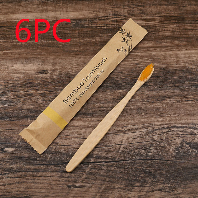 Eco-Friendly Colorful Bamboo Toothbrush Set – Soft Charcoal Bristles for Natural Oral Care