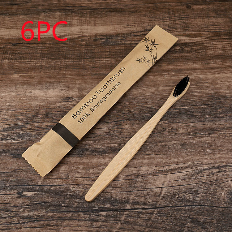 Eco-Friendly Colorful Bamboo Toothbrush Set – Soft Charcoal Bristles for Natural Oral Care