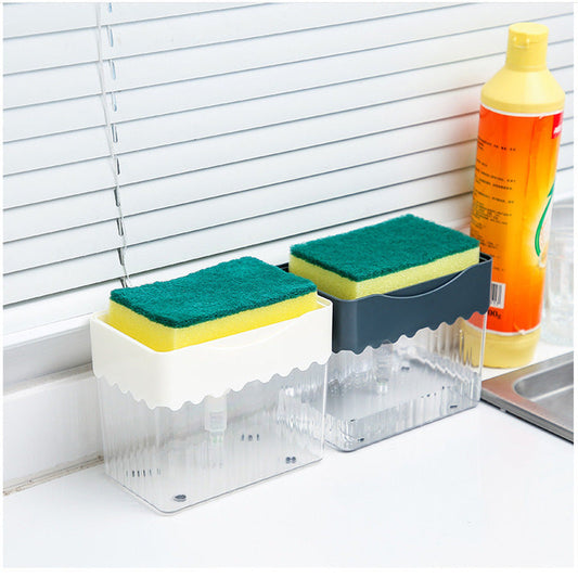 Make Kitchen Cleanup Effortless with the 2-in-1 Soap Dispenser Sponge Caddy