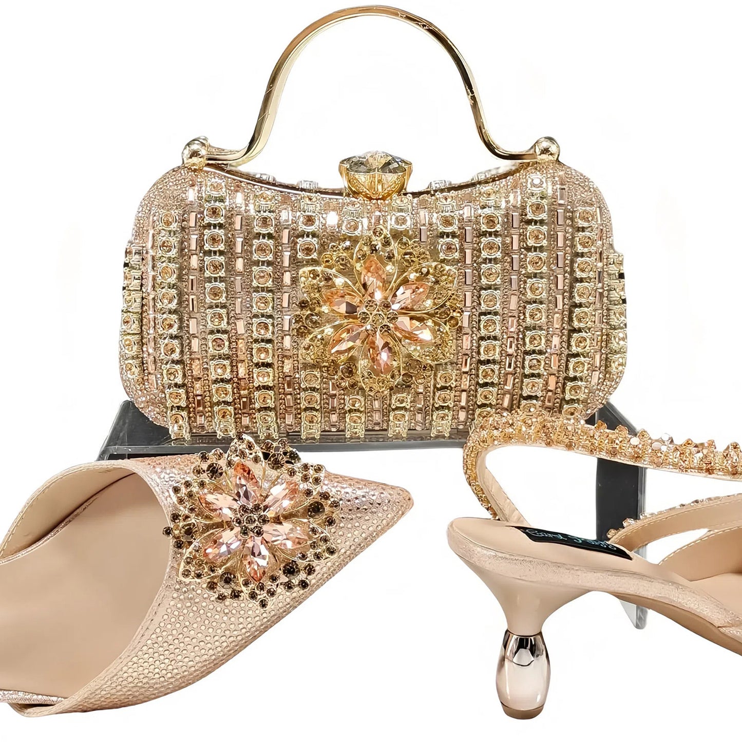 Women's Glam Heels Clutch Set