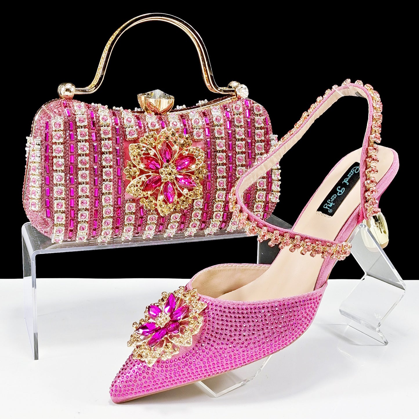 Women's Glam Heels Clutch Set