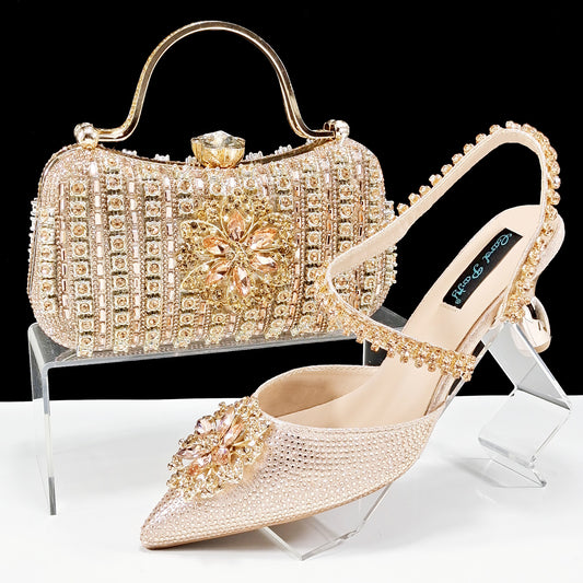 Women's Glam Heels Clutch Set