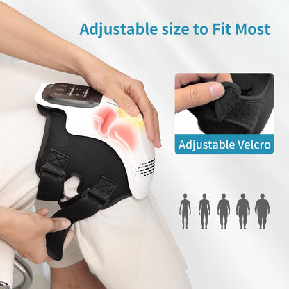 Intelligent Electric Heating Knee Massager with Infrared & Vibration Therapy – Rechargeable Pain Relief Device