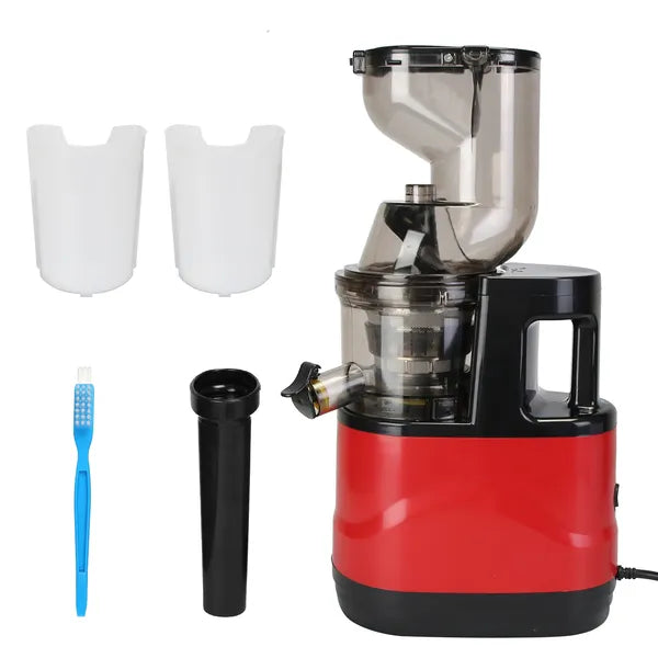 Cold Press Juicer Machine 300W – Slow Masticating Juicer for Whole Fruits & Vegetables | Reverse Function, 2 Containers, Easy Clean, 600ml