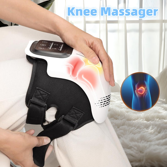 Intelligent Electric Heating Knee Massager with Infrared & Vibration Therapy – Rechargeable Pain Relief Device