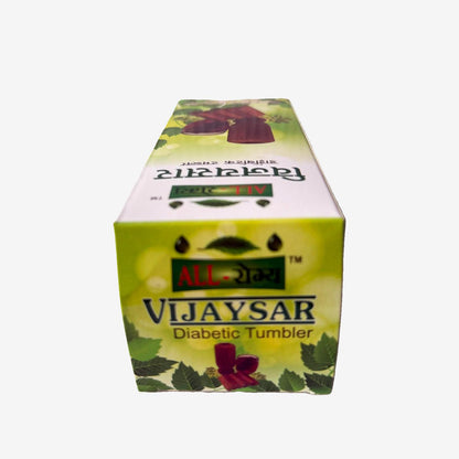 🪵 Ayurvedic Herbal Diabetics Control Wooden Tumbler – Made from Vijaysar Tree Wood (1pc)