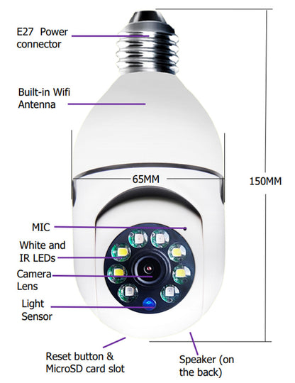 1080P WiFi Bulb Camera