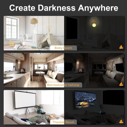 Black Blackout Shades – Thermal Insulated Window Curtains for Home & Office