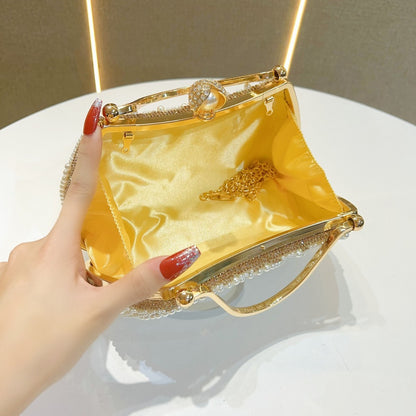 Pearl Diamond Shoulder Bag