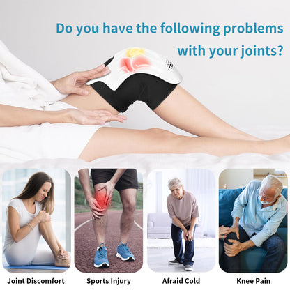 Intelligent Electric Heating Knee Massager with Infrared & Vibration Therapy – Rechargeable Pain Relief Device