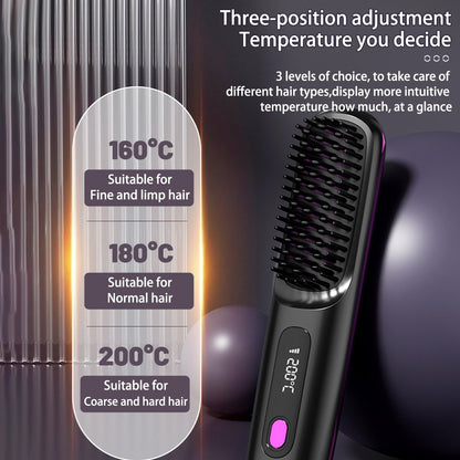 Wireless Hair Straightener Brush