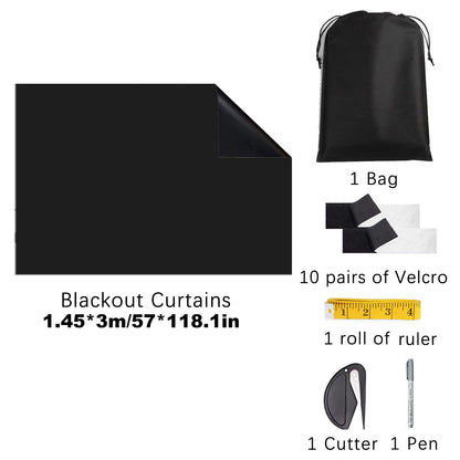 Black Blackout Shades – Thermal Insulated Window Curtains for Home & Office