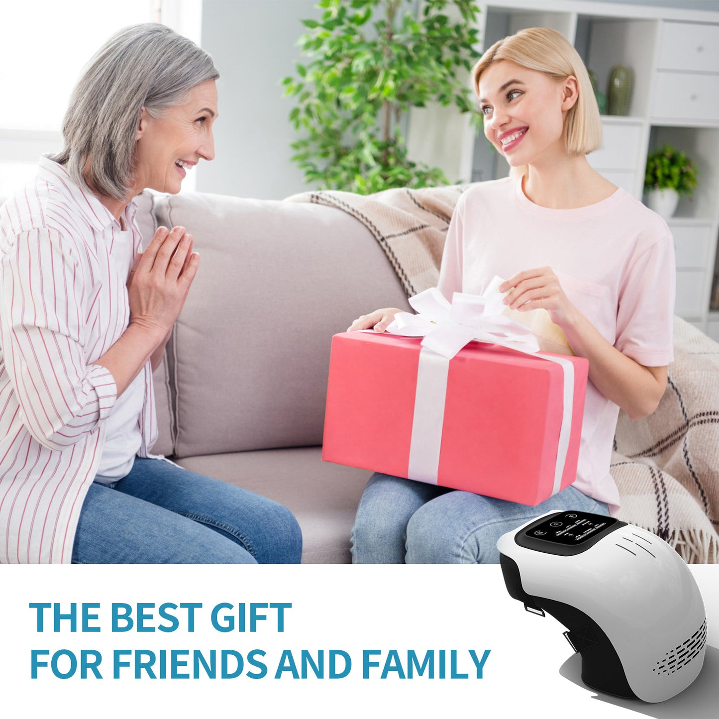 Intelligent Electric Heating Knee Massager with Infrared & Vibration Therapy – Rechargeable Pain Relief Device